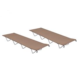 Camas campismo 2 pcs 180x60x19cm tecido oxford/aço cinza-acast.