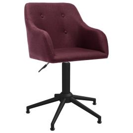 Cadeira de escritório giratória tecido roxo