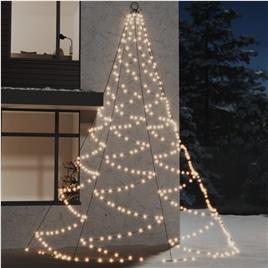 Árvore de Natal parede 720 luzes LED 5 m int/ext branco quente