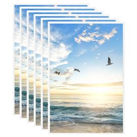 vidaXL Molduras para parede ou mesa 5 pcs 21x29,7 cm MDF branco