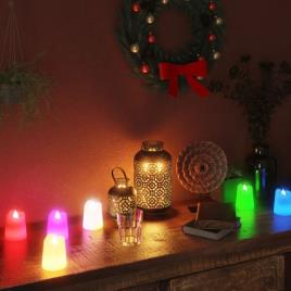 Velas pequenas LED sem chama 50 pcs colorido