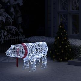 Decoração de Natal urso com 45 luzes LED 71x20x38 cm acrílico