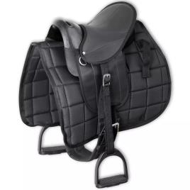 Conjunto sela para póneis 10' preto