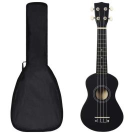 Conjunto ukulele soprano infantil com saco 21' preto