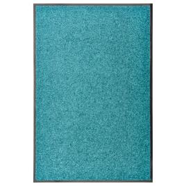 Tapete de porta lavável 60x90 cm azul ciano