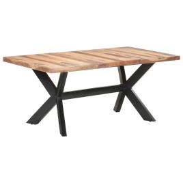 Mesa de jantar 180x90x75 cm madeira maciça c/ acabam. sheesham