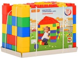 Blocos de Brincar POLESIE 134 Peças (Idade Mínima: 12 meses - 64.5x43.5x51.5 cm)