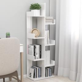 Estante 48x25,5x140 cm contraplacado branco brilhante