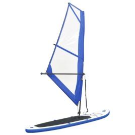 Conjunto prancha paddle SUP insuflável c/ vela azul e branco