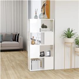 vidaXL Estante/divisória 60x24x124,5 cm branco brilhante