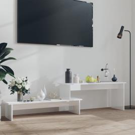 vidaXL Móvel de TV 180x30x43 cm contraplacado branco brilhante