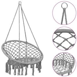 vidaXL Cadeira de baloiço em rede 80 cm cinzento