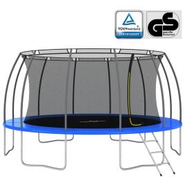 vidaXL Conjunto de trampolim redondo 488x90 cm 150 kg