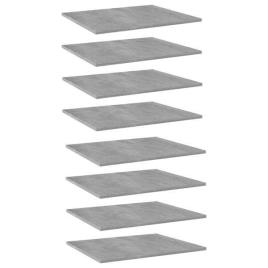 Prateleiras para estante 8 pcs 60x50x1,5cm contraplacado cinza