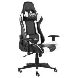 Cadeira de gaming giratória PVC branco