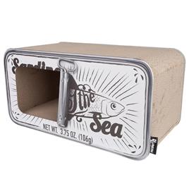 Arranhador/caverna para gatos SARDINE branco