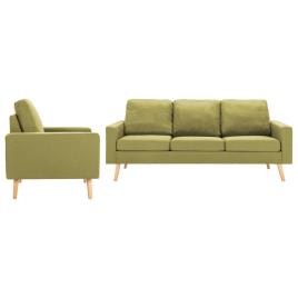 2 pcs conjunto de sofás tecido verde