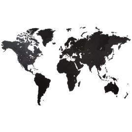 Decoração parede mapa-múndi Giant 280x170 cm preto