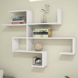 Homemania Estante de parede Mild 121,5x22x88,6 cm branco