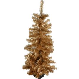 Árvore de Natal de mesa 120 cm dourado galvanizado