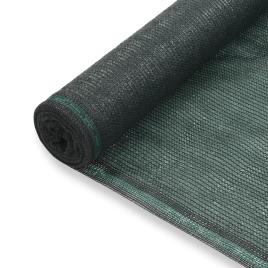 vidaXL Rede de ténis PEAD 2x100 m verde
