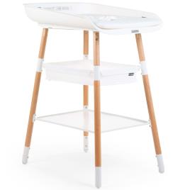 Mesa muda-fraldas Evolux branco natural