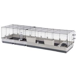 Gaiola para coelhos Krolik 200 205x60x50 cm cinzento