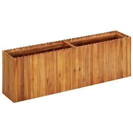 Vaso/floreira de jardim 150x30x50 cm madeira de acácia maciça
