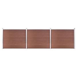 Conjunto Painel de Cerca 526x146 cm Wpc Castanho