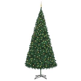 Árvore de Natal artificial com luzes LED e bolas 500 cm verde