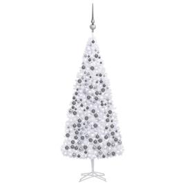 Árvore de Natal artificial com luzes LED e bolas 500 cm branco
