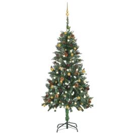 Árvore de Natal artificial com luzes LED e bolas 150 cm