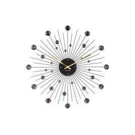 reloj de pared Sunburst negro