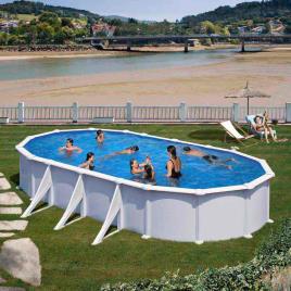 Gre Pools Atlantis Steel Walls Pool 730 X 375 X 132 Cm 730 x 375 x 132 cm White / Blue