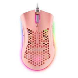 Rato Gaming Mars Gaming Até 3200 DPI Rosa