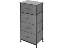 Cómoda  4 Gavetas Preto