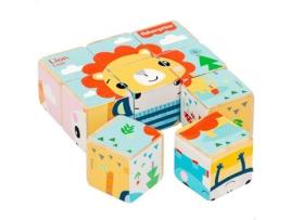Jogo Didático WOOMAX 9 cubos de madeira Fisher-Price