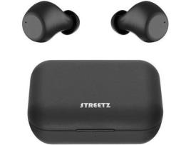 Auriculares Bluetooth True Wireless STREETZ TWS-1110 (In Ear - Microfone - Preto)