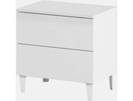 Mesa de Cabeceira DMORA Branco (Aglomerado de Melamina - 50x49x41 cm)