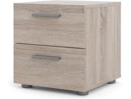 Mesa de Cabeceira DMORA Carvalho (Laminado Lacado - 40x42.3x40.25 cm)