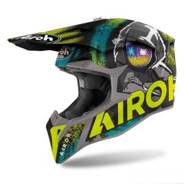 Capacete Motocross Wraap Alien M Yellow Matt