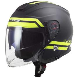 Capacete Jet Of521 Infinity Hyper XL Matt Titanium / High Visibility Yellow