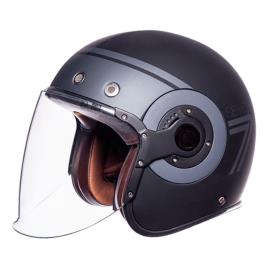 Capacete Jet Retro Seven 2XL Black / Silver