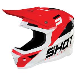 Capacete Motocross Furious Chase S Red / White Glossy