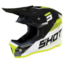 Shot Capacete Motocross Furious Camo S Neon Yellow Glossy