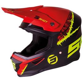 Capacete Motocross Furious Storm M Lime / Red Matt