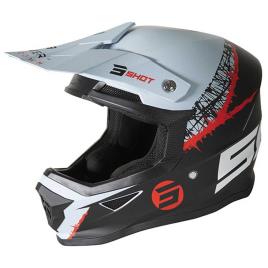 Capacete Motocross Furious Storm S Black / Grey /Red Matt