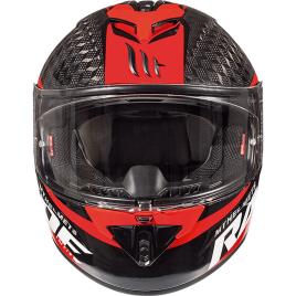 Mt Helmets Capacete Full Face De Carbono Rapide Pro M Gloss Red / Black / White