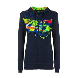 Moletom Com Zíper Valentino Rossi 20 S Blue