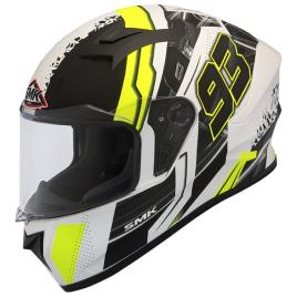 Capacete Integral Stellar Swank M White / Black / Yellow